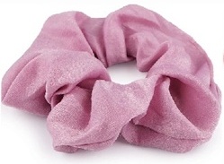 Sametové Scrunchie gumičky do vlasů - Světle fialové Lila